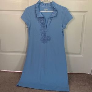 Brand New Lilly Pulitzer Light Blue Dress with Floral Detail